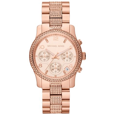 michael kors women's watch with aviators rose gold|rose gold watches for women.